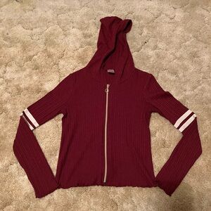 No Boundaries Burgundy Knit Sweater